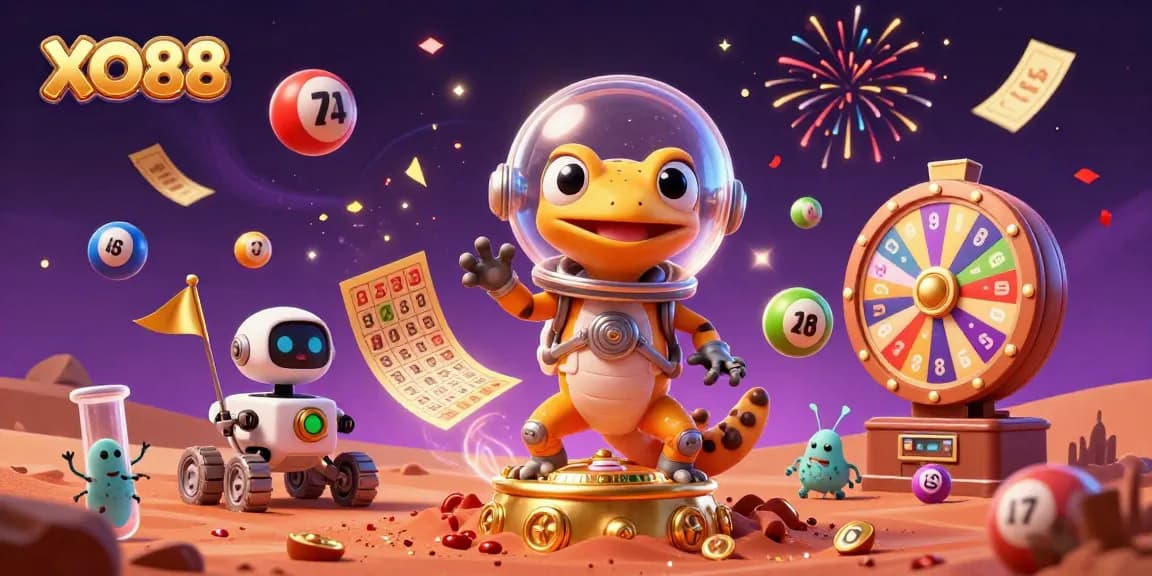 Engage in thrilling casino adventures with XO88 as a Martian gecko discovers a buried treasure.