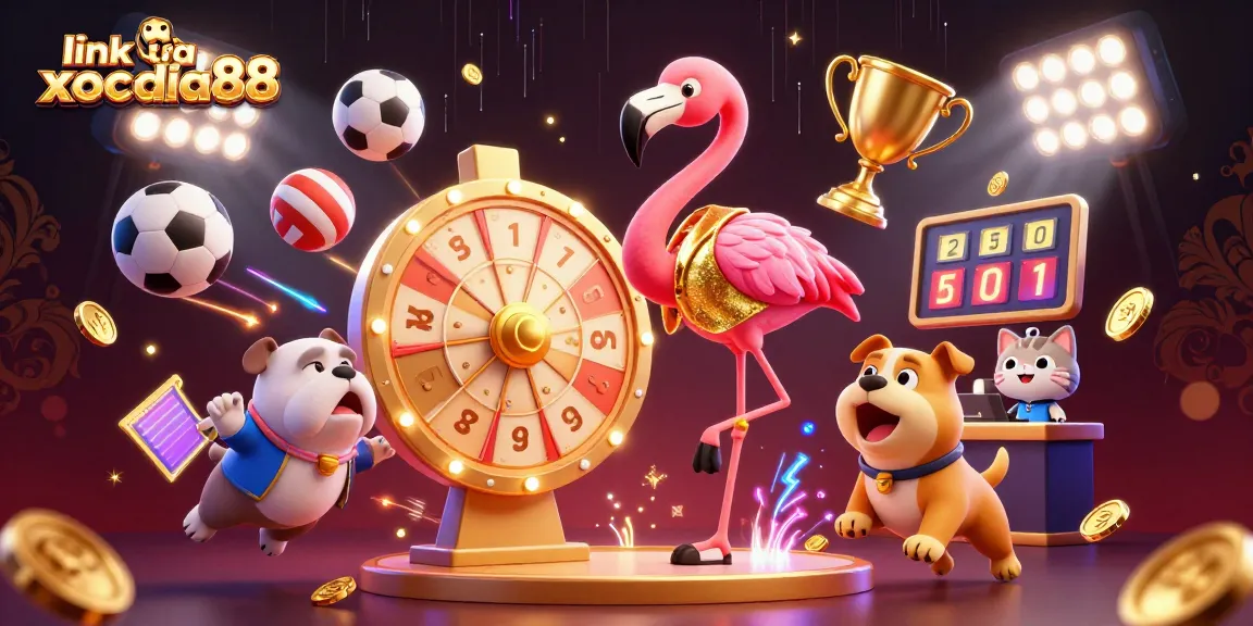 Experience the thrill of gaming with link vào xocdia88, featuring a vibrant scene of a game show host and exciting gameplay elements.