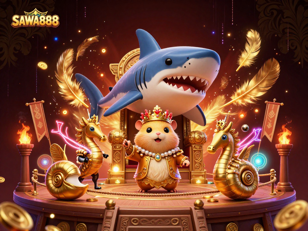 Experience SAWA888's thrilling gaming realm with unique characters and dynamic atmosphere.