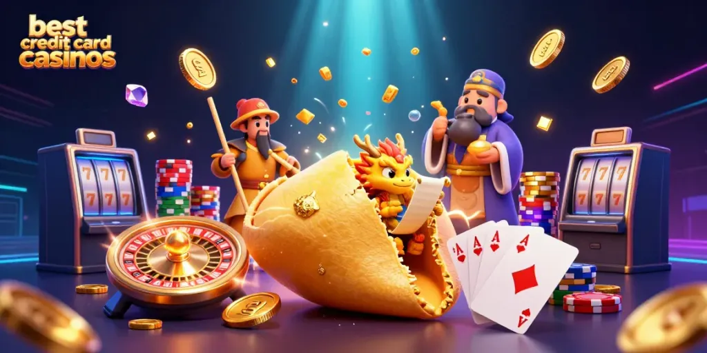 Engage with the best credit card casinos featuring iconic gaming characters and rich casino elements.