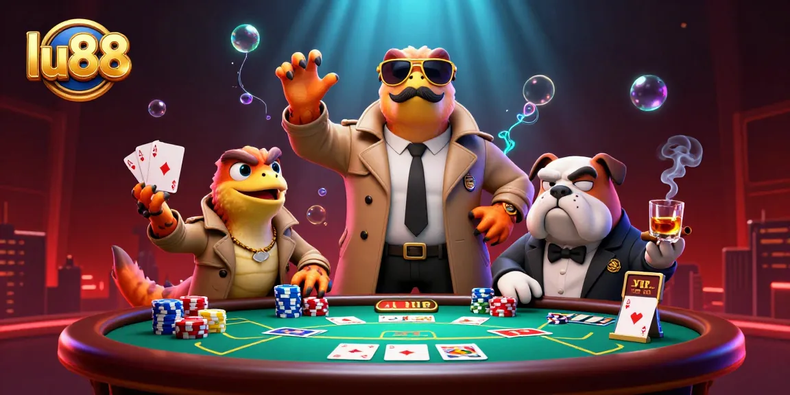 Experience the thrill of lu88 as three raptors cleverly disguise themselves to enter a casino lounge.