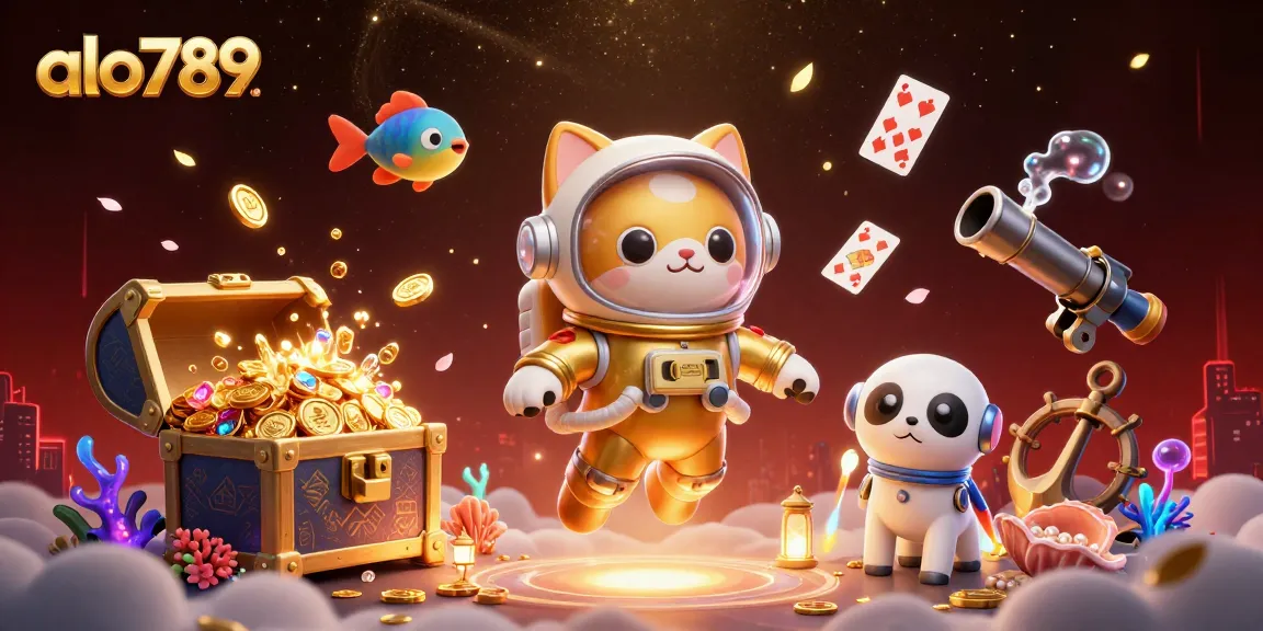Engage with the thrilling world of alo789 casino gaming with a vibrant cosmic illustration.