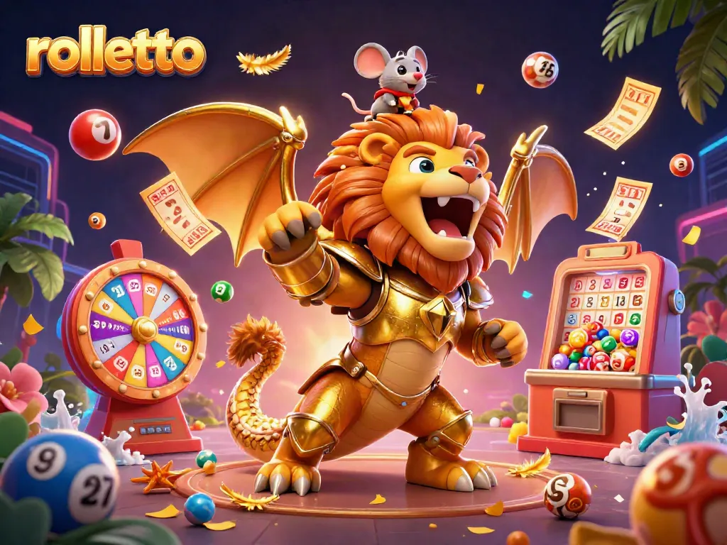 Experience rolletto's thrilling wins and dynamic gaming with vibrant lottery elements and bold characters.