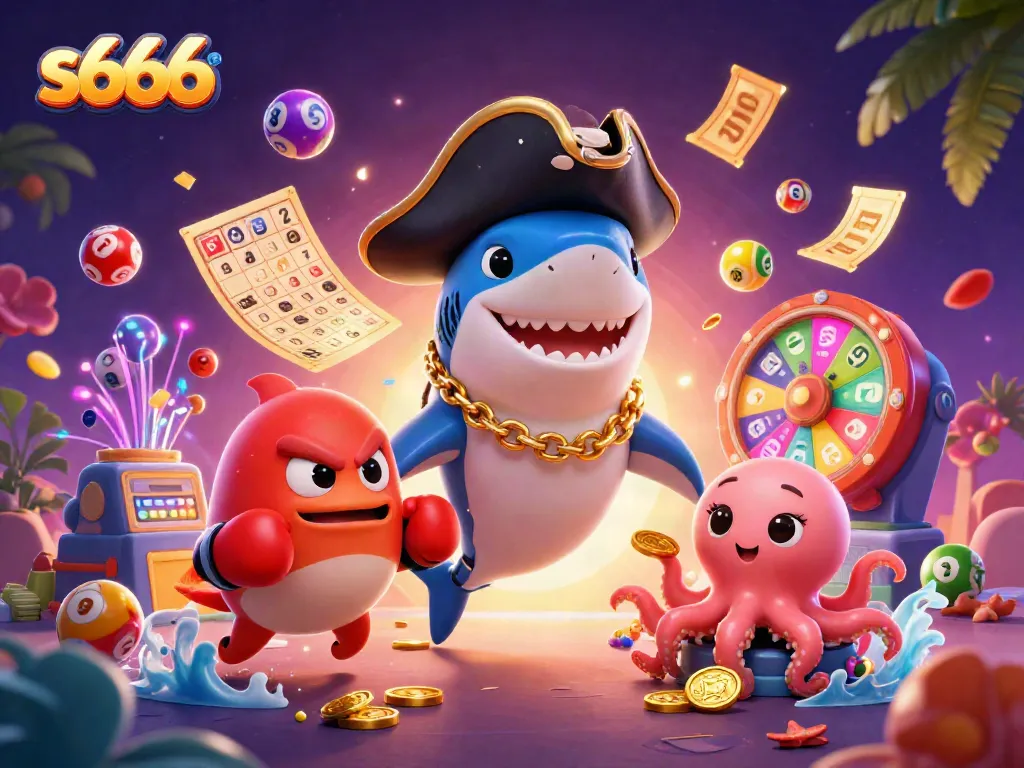 Engage with the exciting world of s666, featuring vibrant cartoon characters and dynamic casino elements.