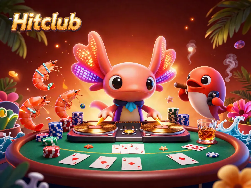 Engage in thrilling casino entertainment at Hitclub with vibrant characters and gaming elements.