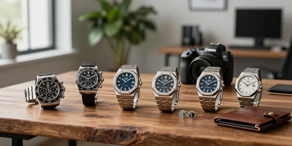 Showcase of super clone watches including Rolex Daytona and Patek Philippe, highlighting luxury and craftsmanship.