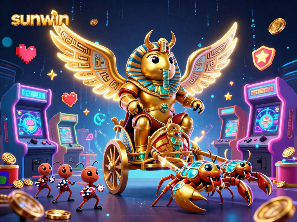 Engage with sunwin's dynamic gaming experience featuring vibrant casino elements and exhilarating characters.