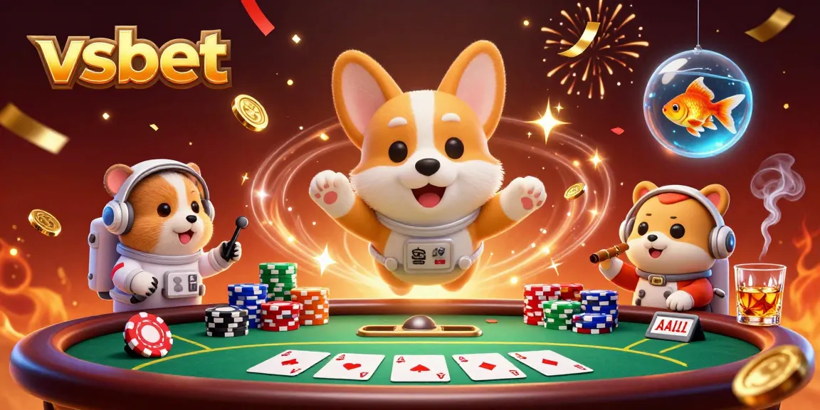 Join the excitement at vsbet with thrilling zero-gravity casino games and colorful floating chips!