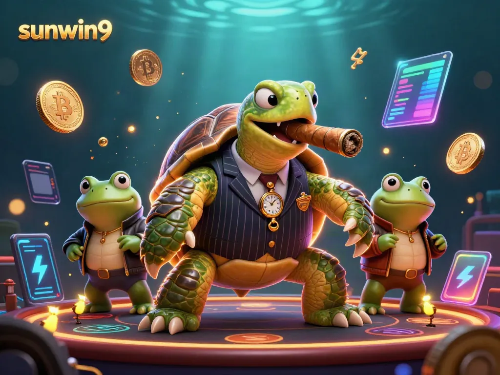 Experience thrilling gaming action at sunwin9 with colorful characters and crypto coins.