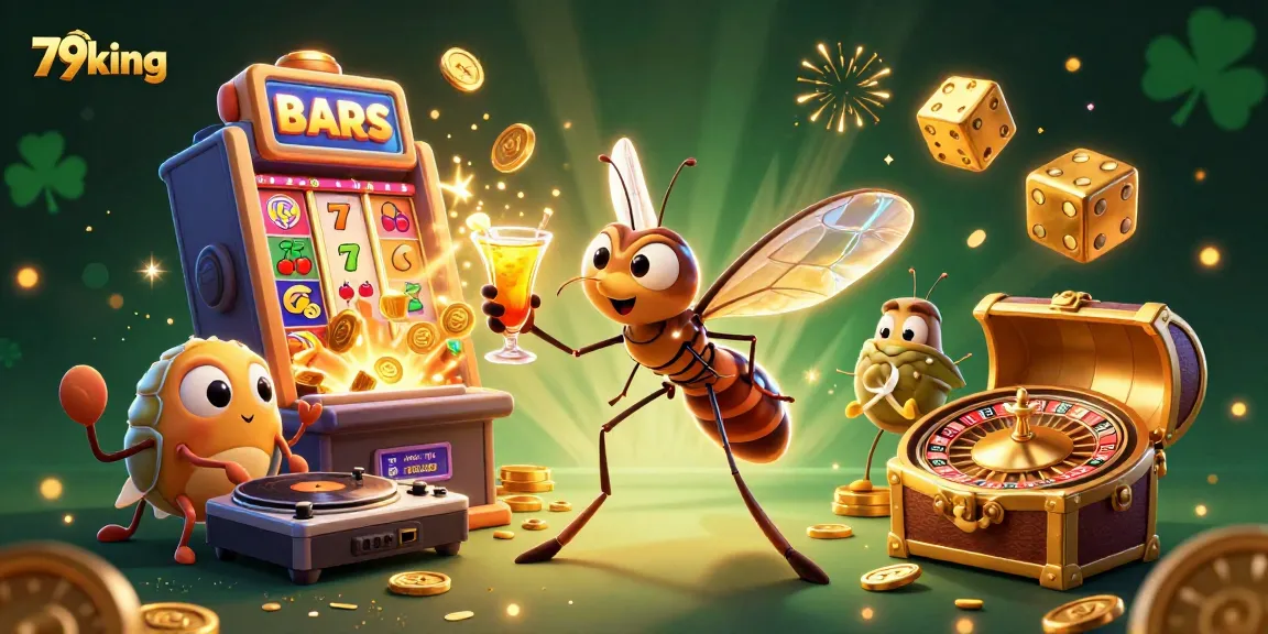 Experience 79king excitement with a vivid 3D casino scene featuring iconic gaming symbols and characters.