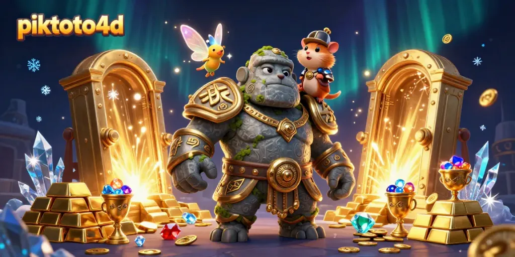 Spin and win with piktoto4d's enchanting 3D scene full of delightful magic and treasures.
