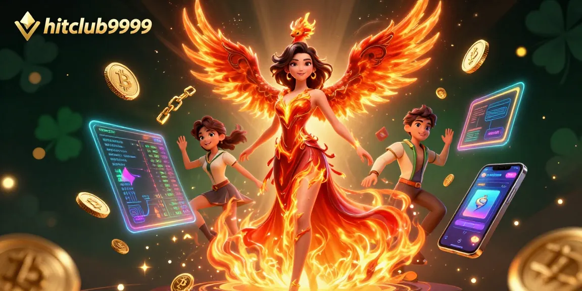 Engage with exciting games at hitclub9999 while surrounded by vibrant casino elements.