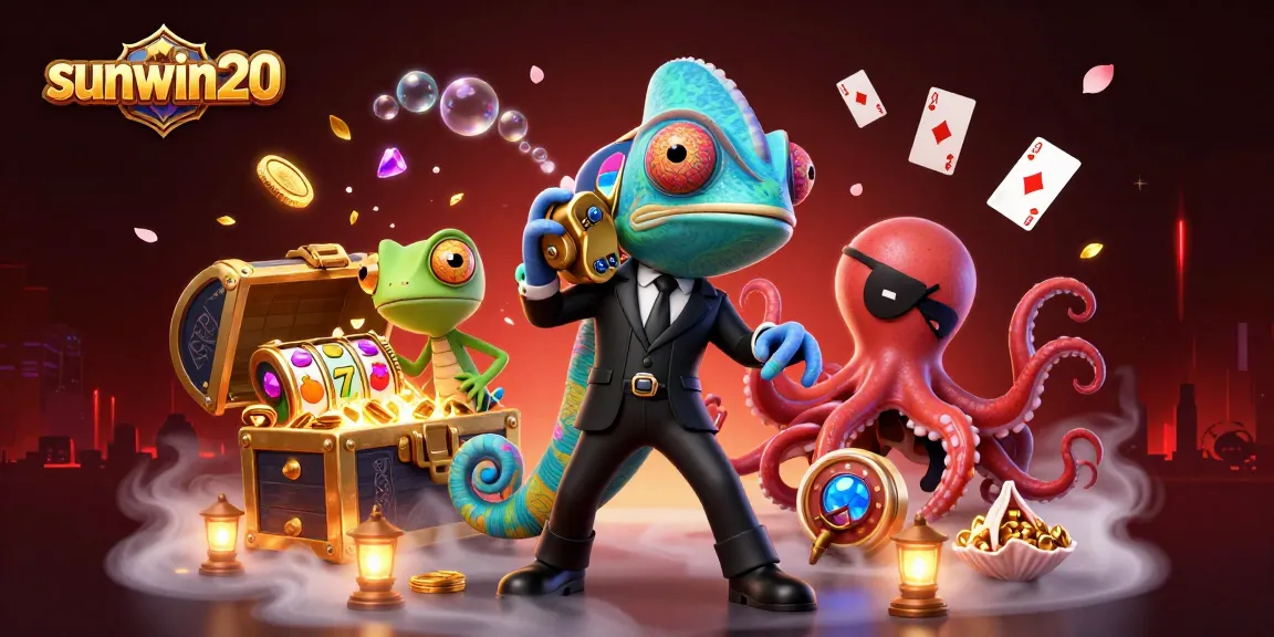 Engage with sunwin20's vibrant casino scene featuring animated characters and thrilling game elements.