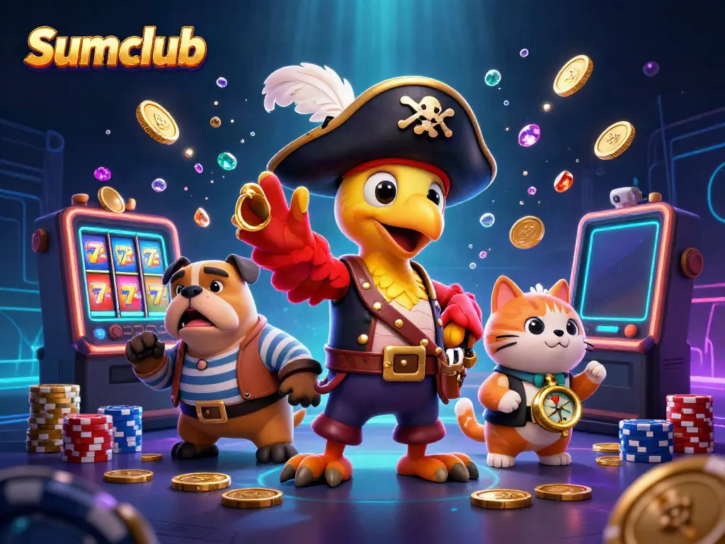 Experience thrilling gameplay at Sumclub with vibrant characters and dynamic casino elements.