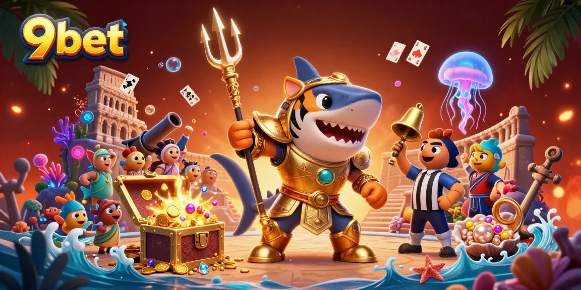 Experience thrilling wins at 9bet with a vibrant underwater gaming scene bursting with excitement!