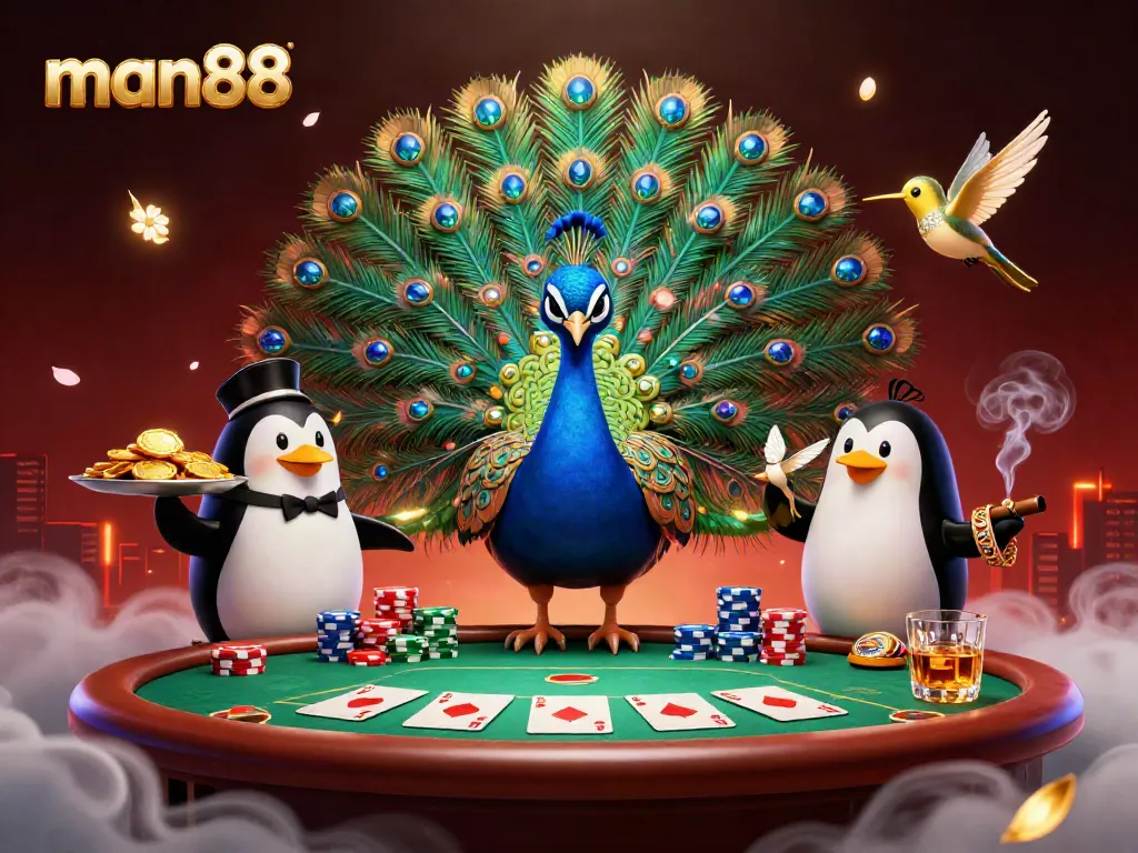 Experience the excitement of man88 with vibrant casino characters and rich gaming elements.