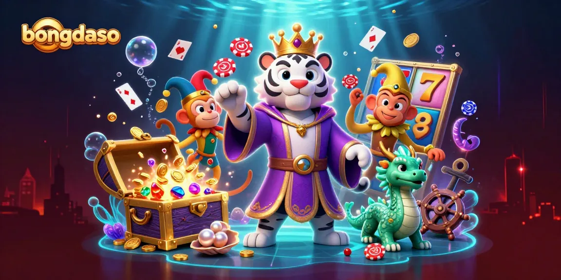 Engage with the vibrant bongdaso gaming world, where an elegant tiger, monkey, and jade dragon bring luck and winnings.