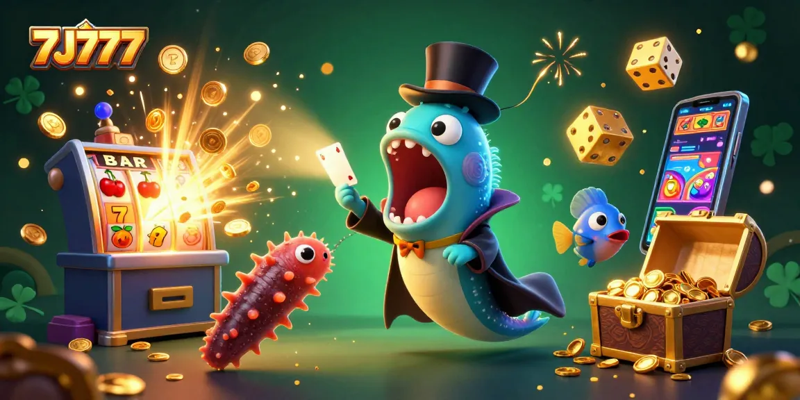 Experience the thrill of 7J777 with bioluminescent sea characters and slot games bursting with treasures.