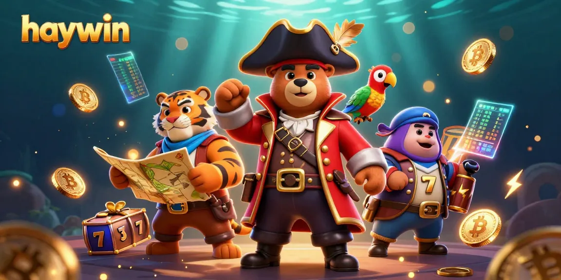 Experience thrilling gaming action with Haywin's vibrant casino illustration featuring colorful slots and champions.