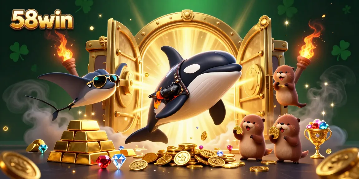 Experience the thrill of 58win while spinning slots and winning treasure with dynamic sea creatures.