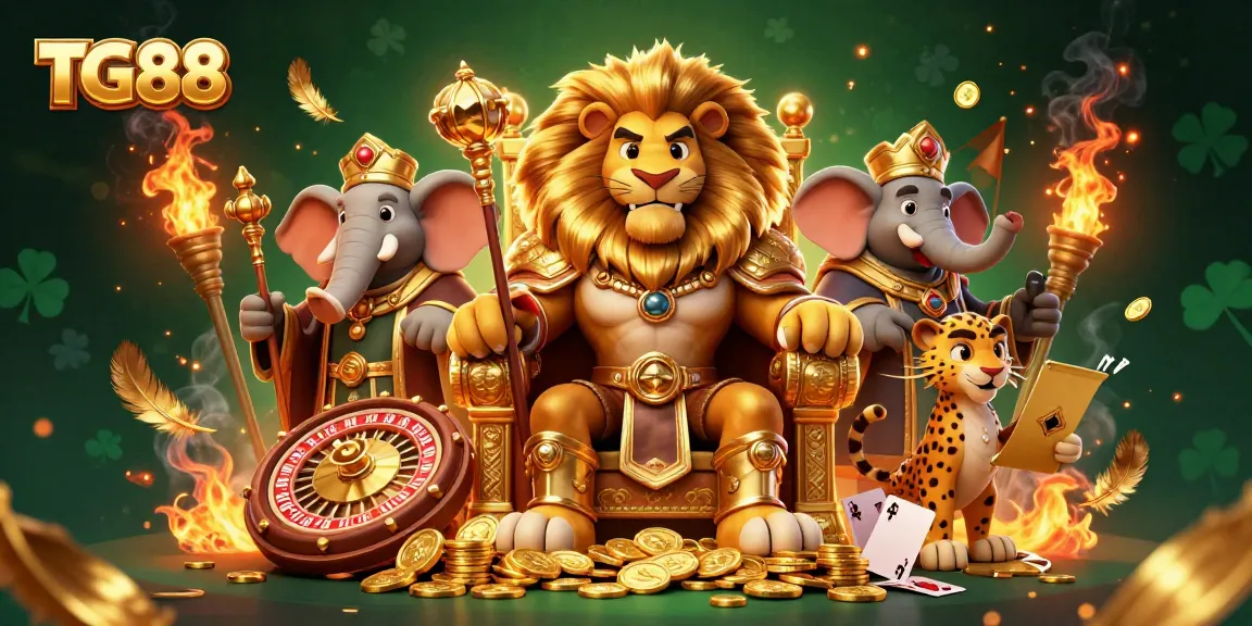 Experience excitement with TG88's vibrant casino scene featuring iconic characters and thrilling gaming elements.