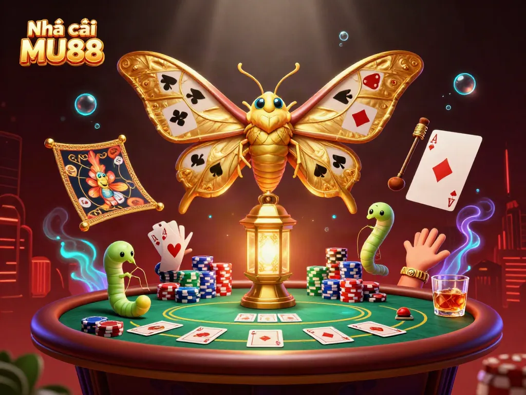 Engage with thrilling gameplay at Nhà cái MU88, showcasing vibrant casino scenes with rich details.