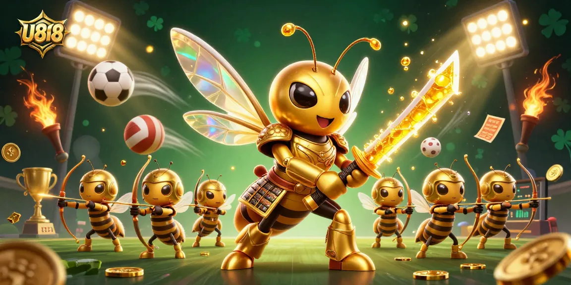 Engage with U888's thrilling sports betting experience featuring dynamic characters and lively elements.