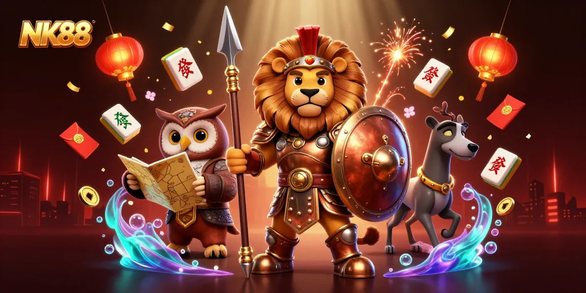Engage in thrilling gameplay at NK88, featuring a vibrant casino scene full of action and excitement.