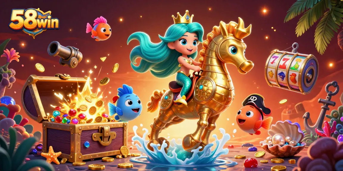 Experience the excitement of 58win slots with vibrant underwater visuals and dynamic gameplay elements.