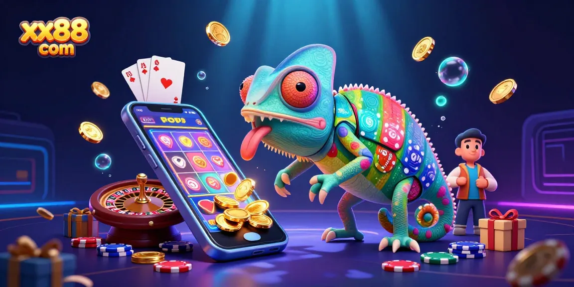 Engage in thrilling gameplay at xx88 com with a vibrant 3D casino scene filled with excitement.