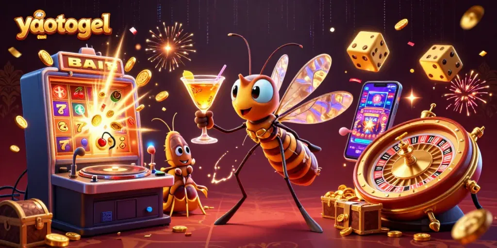 Experience the thrill of yaotogel with a vibrant cosmic casino scene full of energy and winning elements.