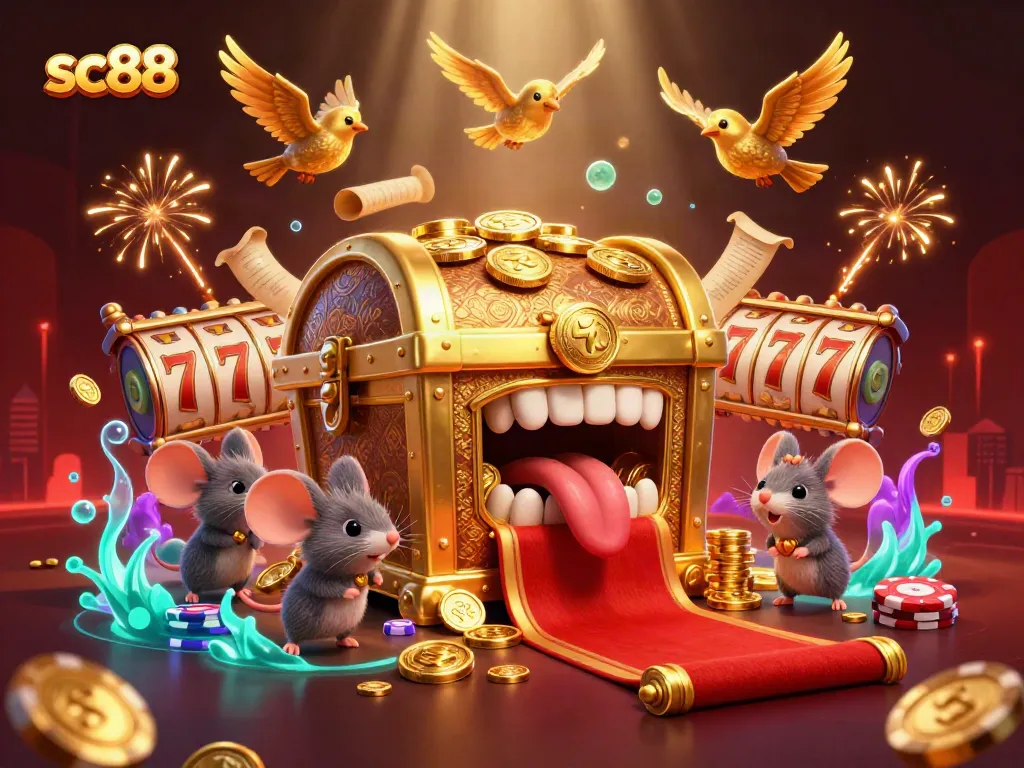 Engage with sc88 casino excitement as adventurer mice are lured to treasure by vibrant slots and dynamic decorations.