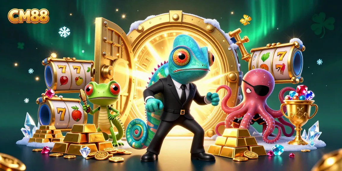 CM88 engages players with vivid winning adventures in a dynamic 3D casino illustration.