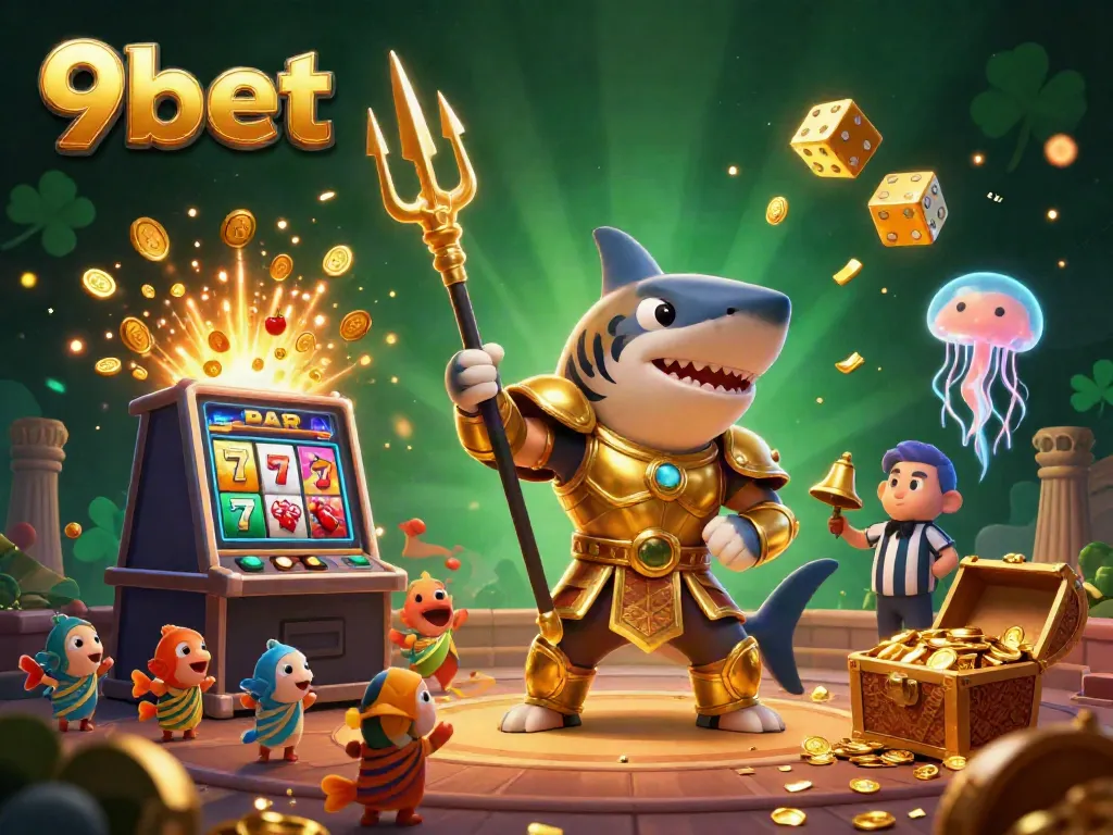 Engage with thrilling gameplay experiences at 9bet featuring vibrant casino elements and a dynamic underwater scene.