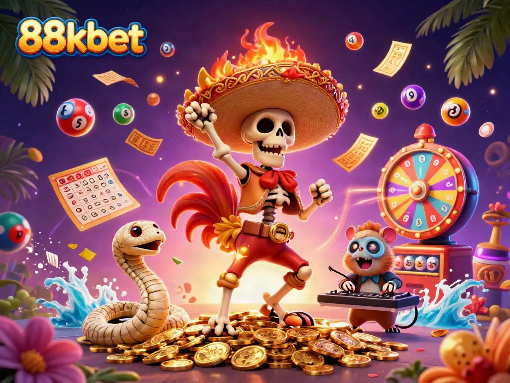 Experience high-energy gameplay at 88kbet with vibrant characters and celebratory elements